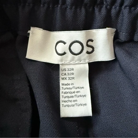 COS Lightweight Wool Pants Men's Dark Navy Dress Pants Size 32R - Picture 7 of 13